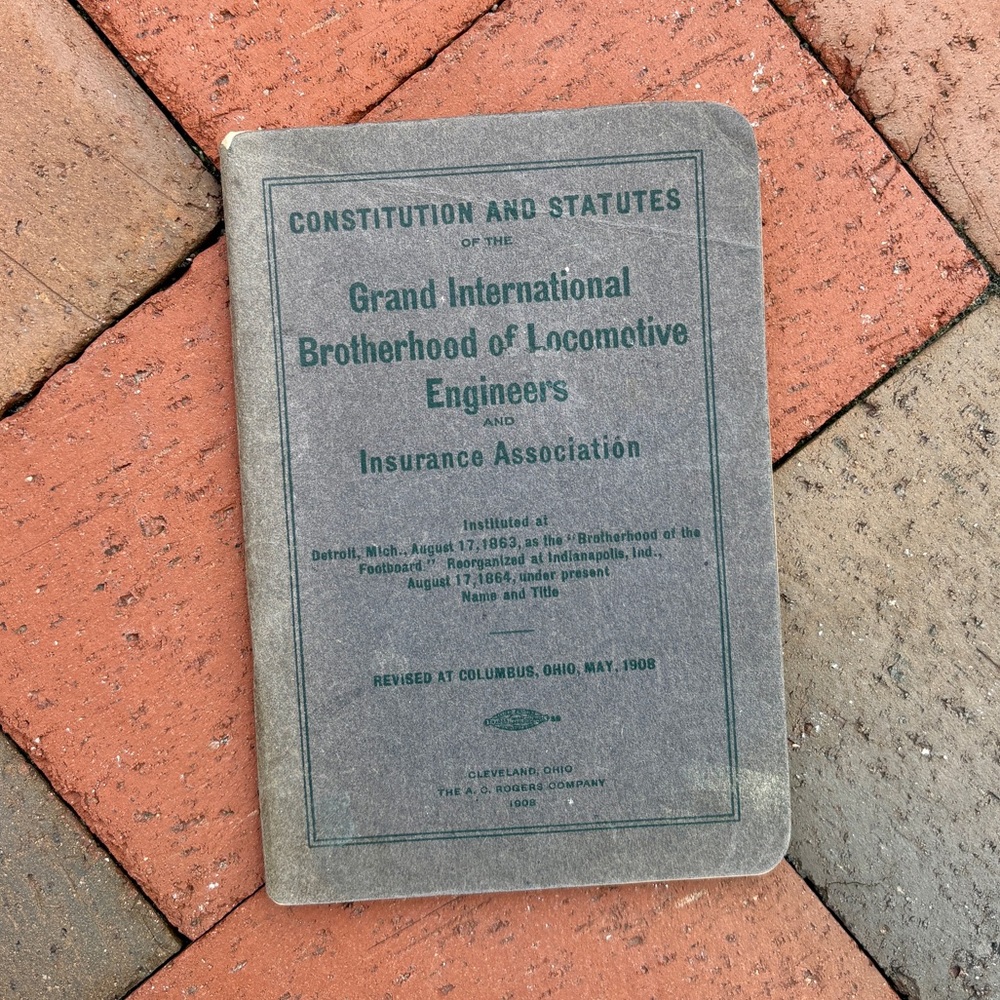 1908 Grand International Brotherhood of Locomotive Engineers Constitution Rules